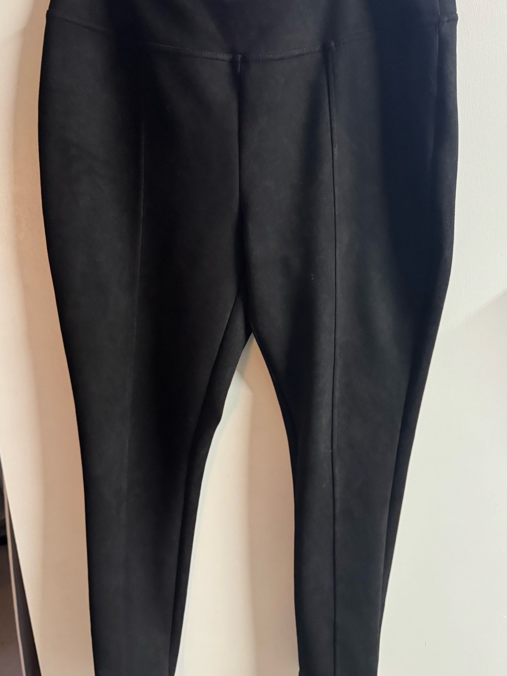 Andrew Marc Black Faux-Suede Leggings